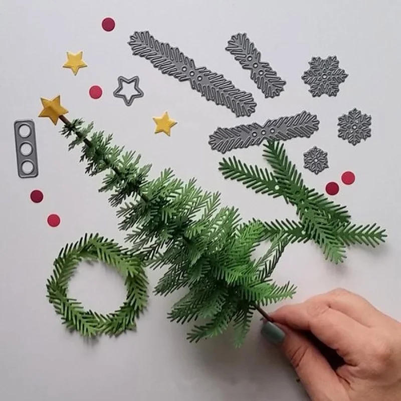 Description Picture 2 of itemDiy Paper Craft Gift Handmade Christmas Tree Metal Die Cutting Dies Scrapbooking Embossing Folder Suit for Cutting Machine