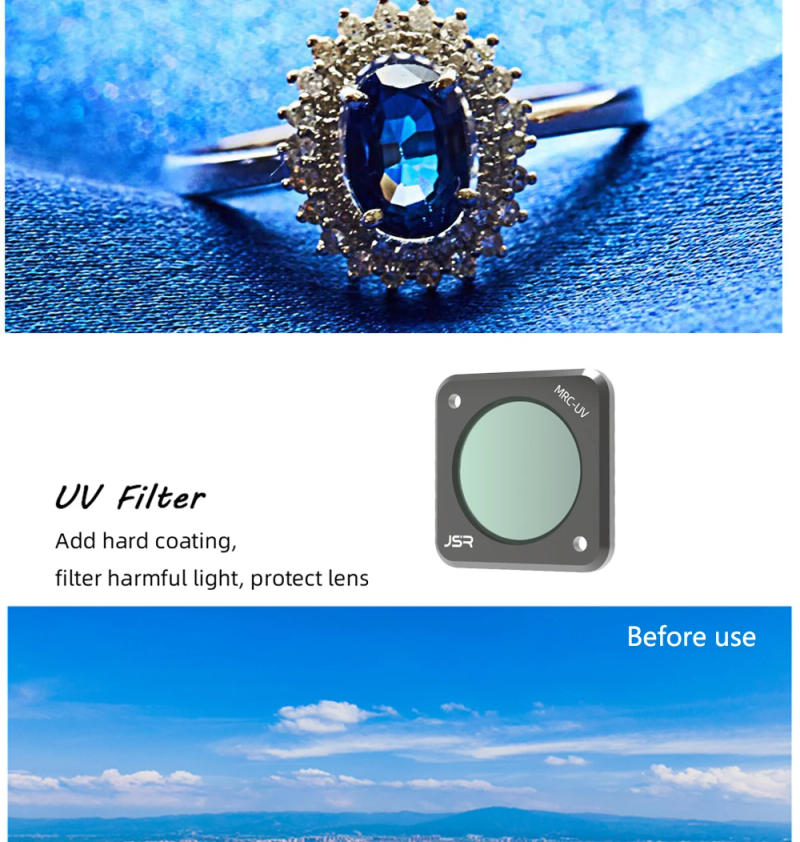 Description Picture 5 of itemFor DJI Action2 DJI CPL polarizing filter ND filter NDPL filter UV filter Magnetic bonding sports camera accessories