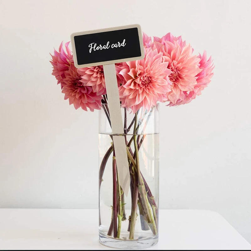Description Picture 2 of item10pcs Mini Blackboard Wooden Chalkboard Plant Labels Markers For Flower Pot Seed Potted Herbs Vegetables Garden Decoration
