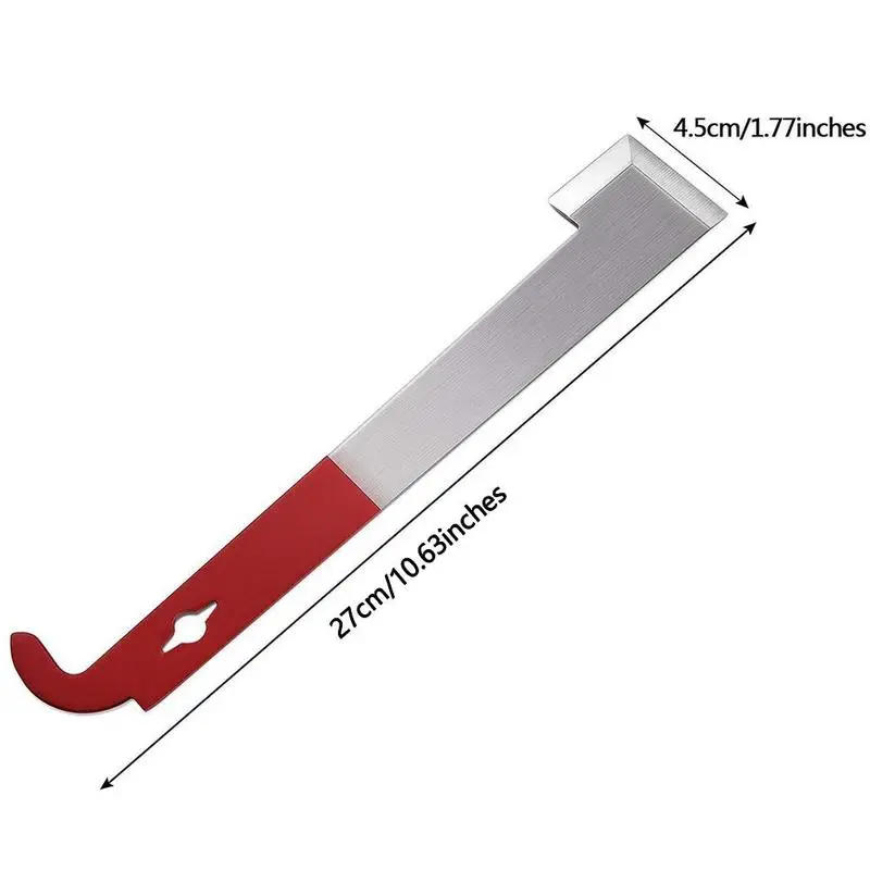 Description Picture 5 of item27cm Beekeeping Steel J Shape J-type Tool Bee Multifunctional Hook Tools Curved Red Tail Hive Scraper Beekeeping U4K6