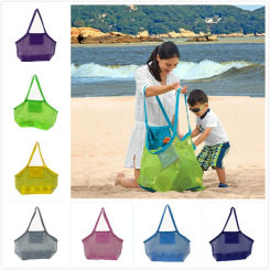 Outdoor Beach Mesh Bag Children Sand Away Foldable Protable Kids Beach Toys Clothes Bags Toy Storage Sundries Organizers Bag