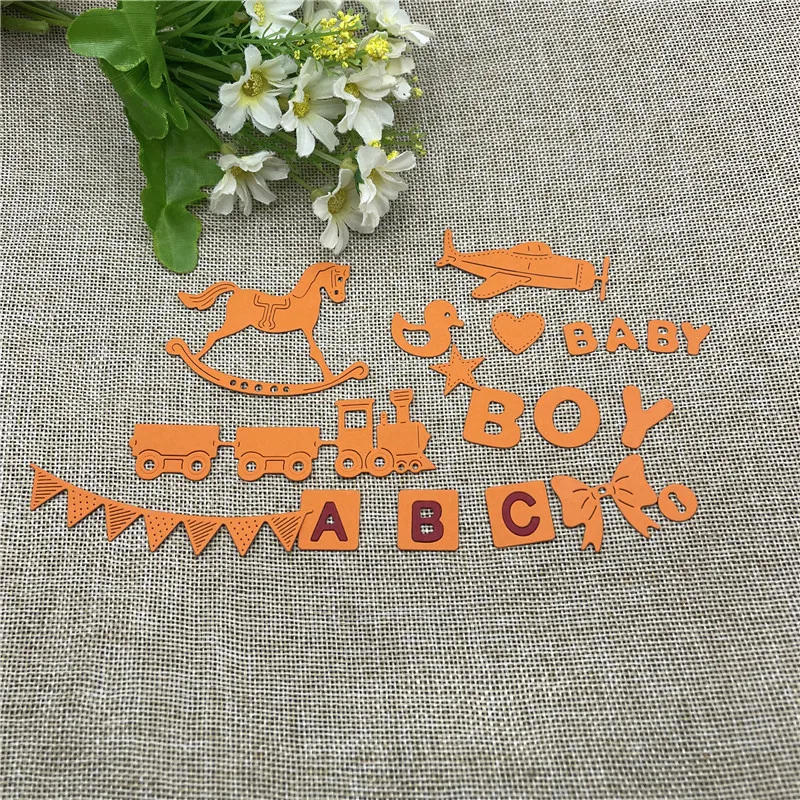 Description Picture 3 of item12PCS-SET BOY BABY Lacemetal cutting dies  mold Round hole label tag Scrapbook paper craft knife mould blade punch stencils dies