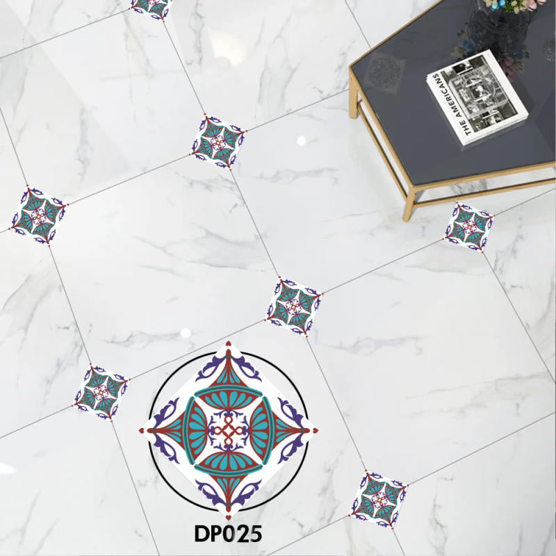 Description Picture 5 of item8cm/10cm/12cm/15cm Vintage Tiles Wall Sticker Home Decor For Living Room Protect Desktop Wall Decor Peel & Stick PVC Wall Poster