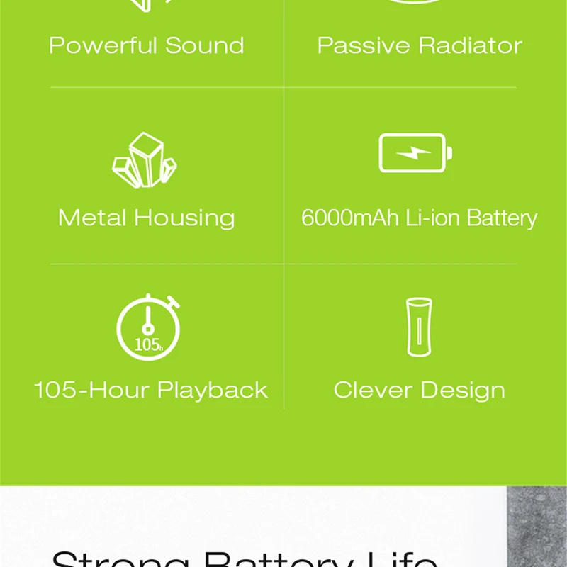 Description Picture 4 of itemEWA Portable Wireless Speaker Bluetooth 5.0 Outdoor Sport HIFI TWS Speaker 5W 6000mAh Stereo Bass Speaker MP3 Player Subwoofer