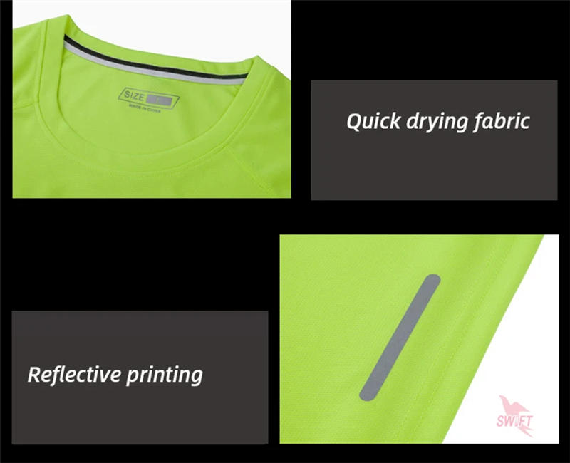 Description Picture 5 of itemSummer Breathable Running T-Shirts for Men Women Kids Quick Dry Night Run Shirts Fitness Gym Top Tees Sportswear Customize Print