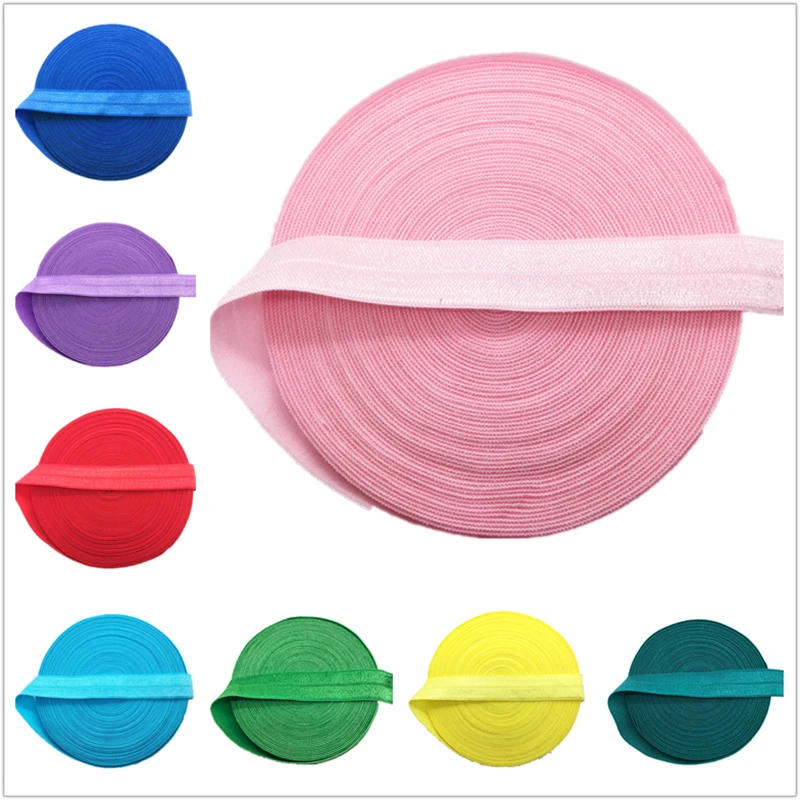Description Picture 5 of item5yards/Lot 5/8" 15mm Elastic Band Multicolor Fold Over Spandex Elastic Ribbon For Sewing Lace Trim Waist Band Garment Accessory