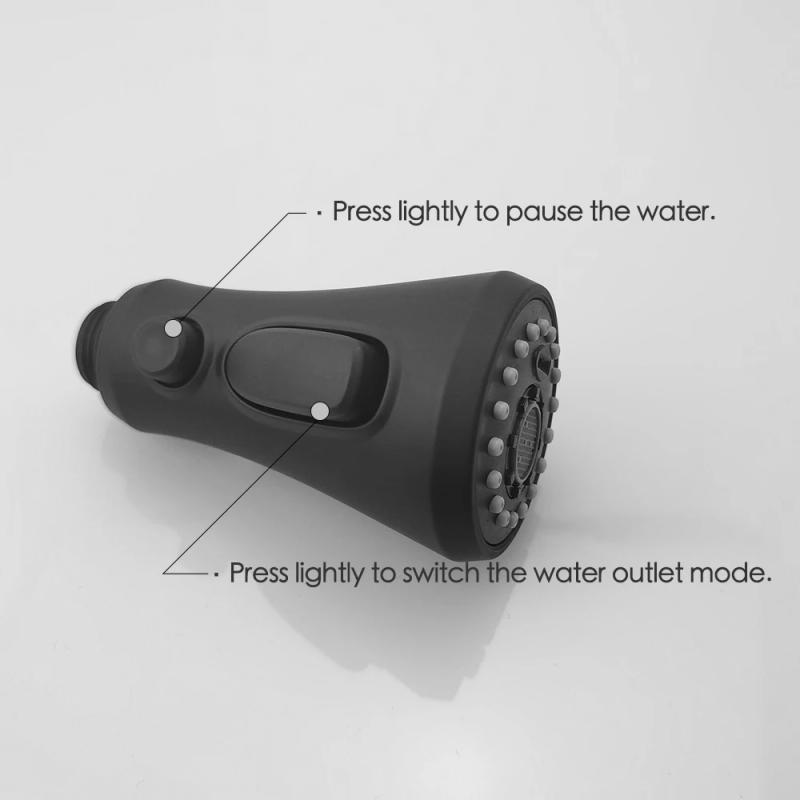 Description Picture 6 of itemBlack Kitchen Bathroom Pull-out Faucet Water-saving Sprayer Accessories Multifunctional Shower Head Water Outlet
