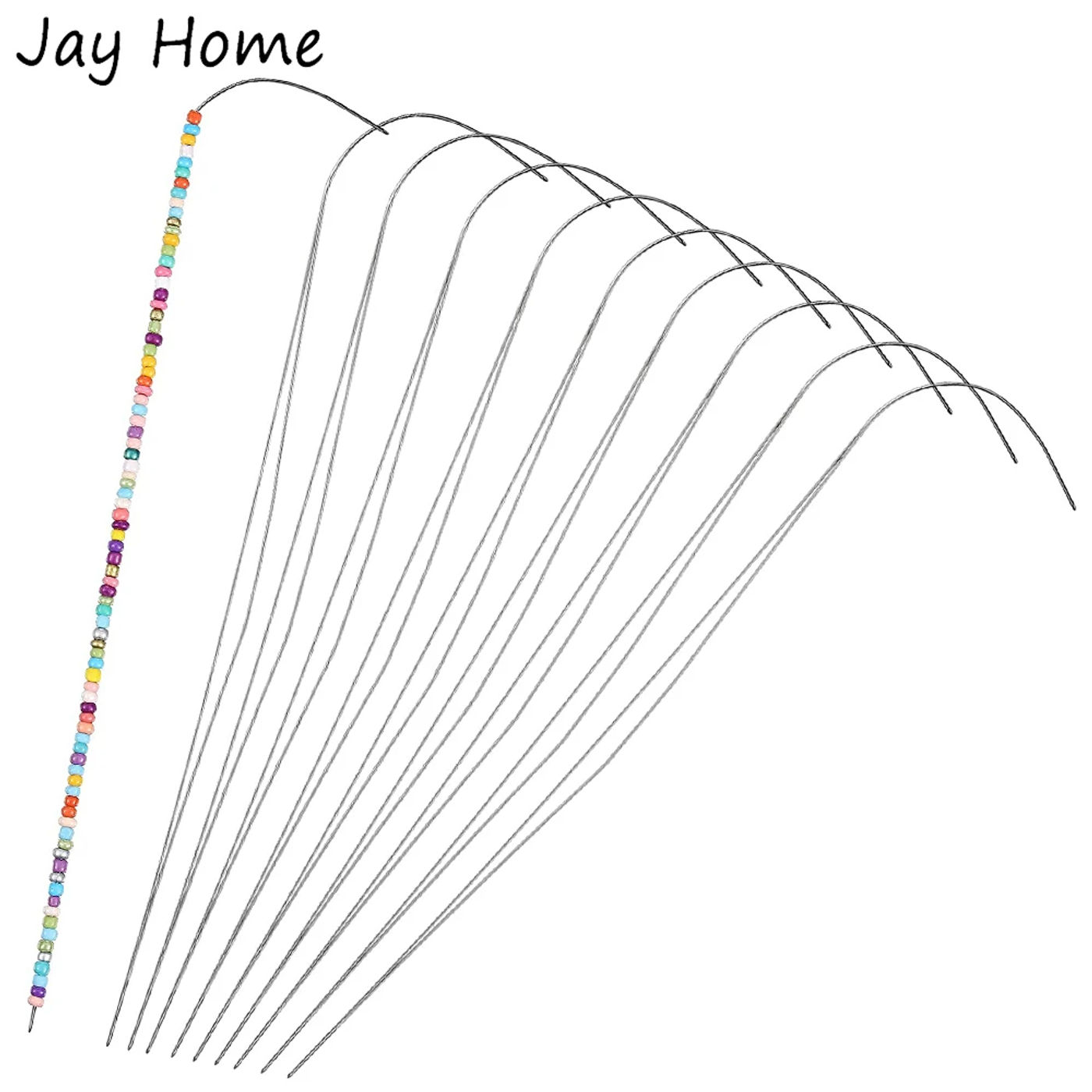 Description Picture 3 of item5PCS 4 Inch Big Eye Curved Beading Needles Stainless Steel Sewing Needles DIY Bead Spinner Needles Craft Making Sewing Tools