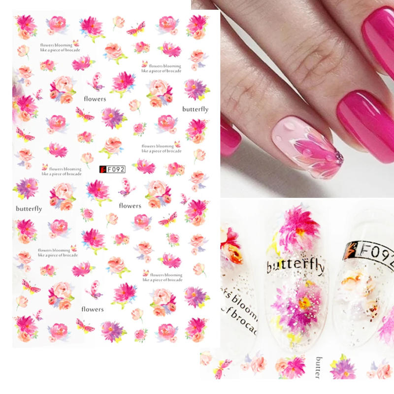 Description Picture 6 of item1pcs Sakura Nail Art Decals Stickers 3D Cherry Blossom Flower Transfer Foils Summer DIY Sliders Manicure Decorations TRF091-F669