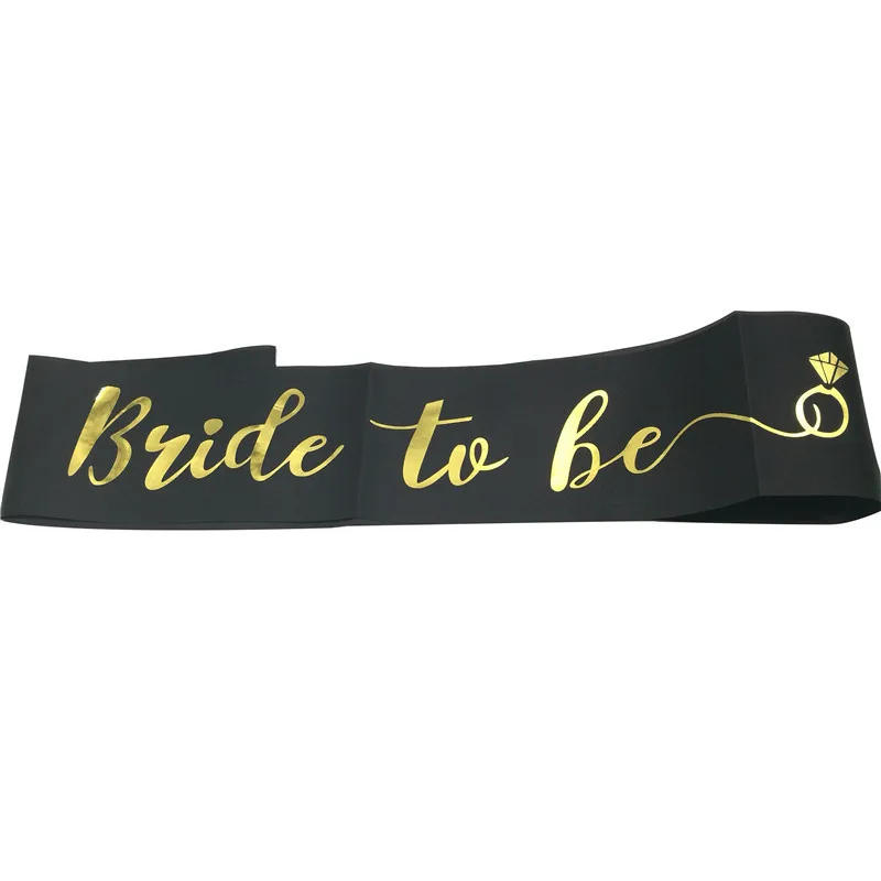 Description Picture 3 of itemRibbon Bride To Be Satin Sash with Diamond Ring Bachelorette Party Sash Hen Party Wedding Decoration Bridal Shower Party Favors