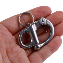 stainless steel 316 Rigging Sailing Fixed Bail Snap Shackle Fixed Eye snap hook sailboat Sailing Boat Yacht Outdoor Living