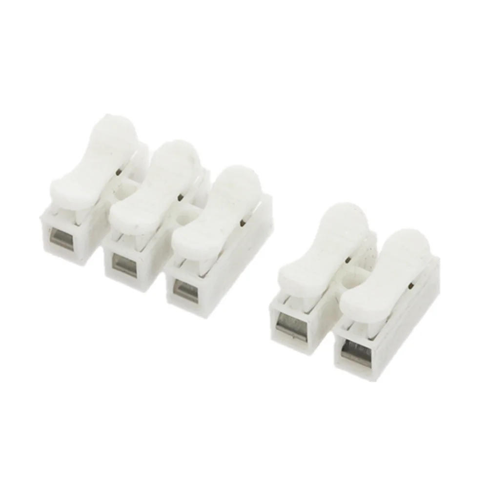 Description Picture 2 of item1pcs/10Pcs CH-2 CH-3 Spring Wire Quick Connector 2P 3P Electrical Crimp Terminals Block Splice Cable Clamp Easy Fit Led Strip