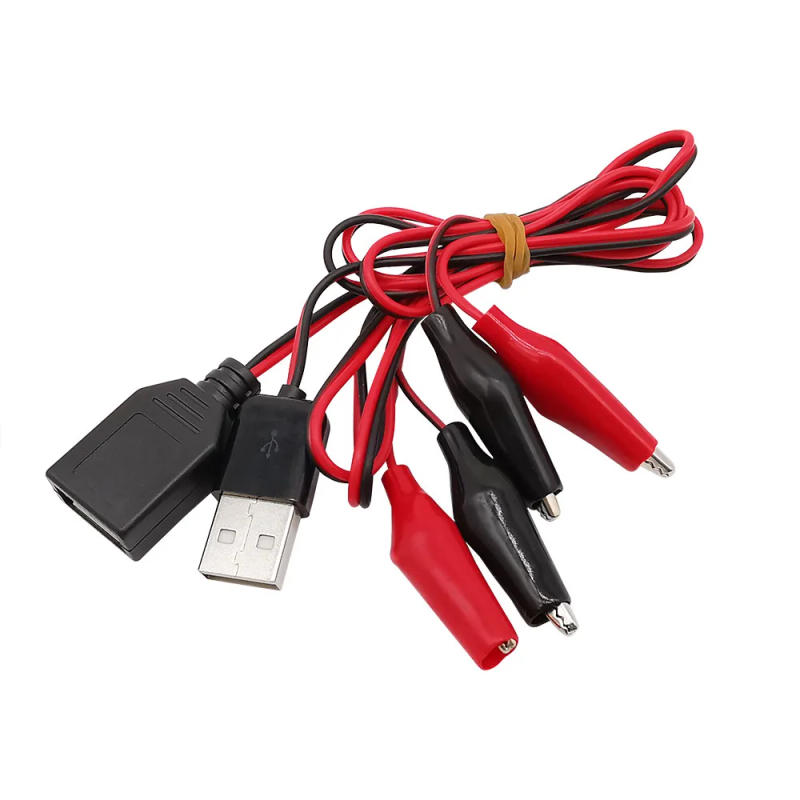 Description Picture 5 of itemAlligator Clips to Banana Plug/USB Male Female/DC Power Plug Crocodile Clip Test Cable Lead Probe for Measure Multimeter Tools