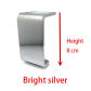 Bright silver 8cm