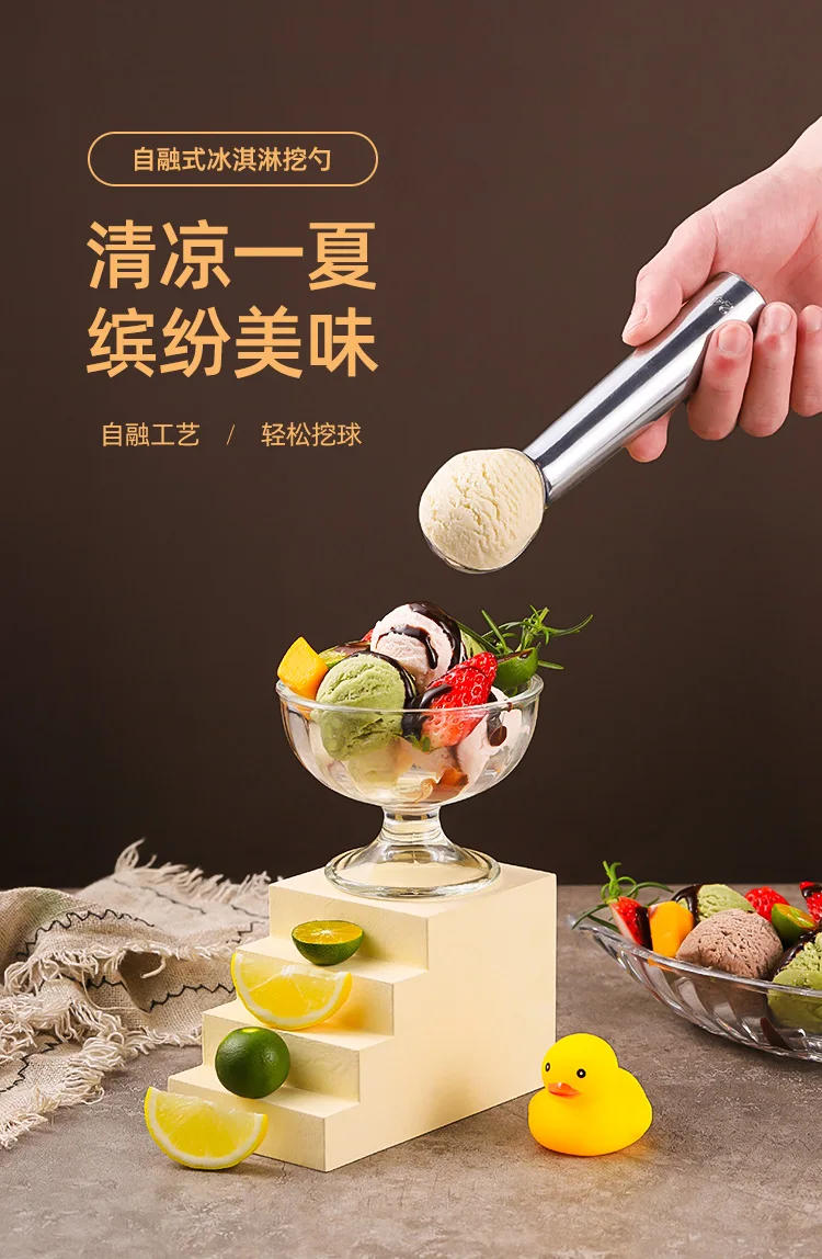 Description Picture 2 of itemAixiangru-Ice Cream Scoop, Aluminum Alloy Ice Ball Maker Scoops, Bubble Tea, House Kitchen Accessories