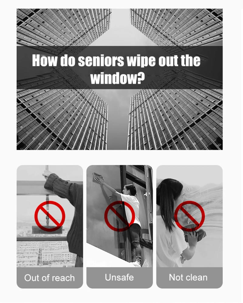 Description Picture 3 of itemNew Double-sided Adjustable Magnetic Window Cleaner, Magnetic Wiper, Household Glass Brush Window Cleaning Tool for Home Office