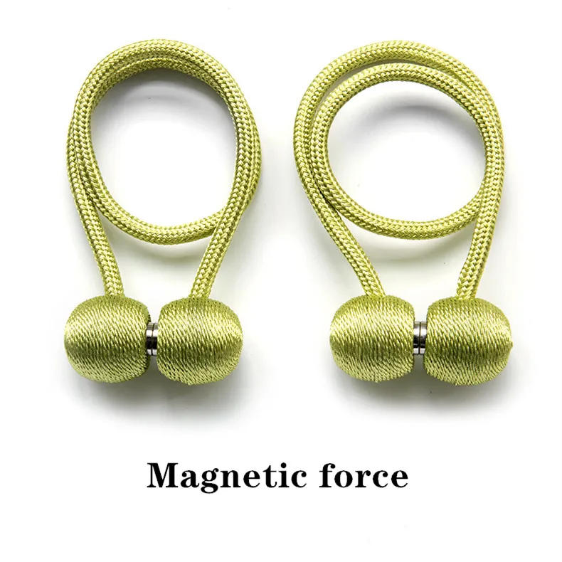 Description Picture 4 of item2pcs Simple and elegant  magnetic curtain buckle curtain accessories Curtain straps home decoration pink yellow gray