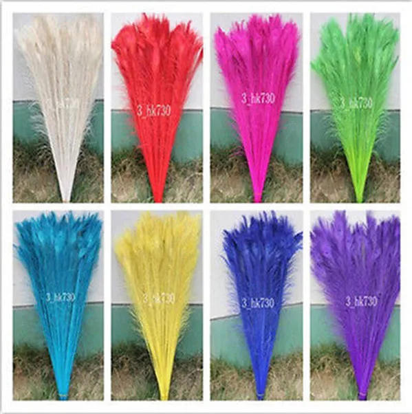 Description Picture 2 of item50-1000Pcs Natural Real Dyed Yellow Peacock Feathers 80-90CM/32-36inch Peacock Feather for Crafts Wedding Decoration Plumes