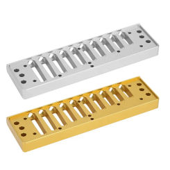 Harmonica Comb 10‑Hole Blues Harp Comb Parts for  SP20 Aluminum Alloy Harmonica Harp Comb Musical Instrument