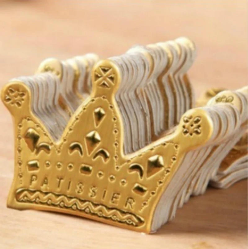 Description Picture 6 of item50Pcs/lot Gold Princess Crown Cake Topper Favors Party Cupcake Picks Wedding Birthday Decorations Accessories