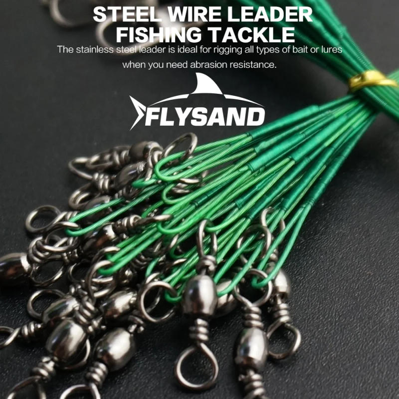 Description Picture 4 of itemFLYSAND Fishing Wire Leaders Stainless Steel Nylon-Coated Fishing Line Wire Leaders Anti-Bite Fishing Line 20Pcs/Bag