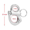 51mm stainless steel 316 Rigging Sailing Fixed Bail Snap Shackle Fixed Eye snap hook Sailing Boat Yacht Outdoor Living