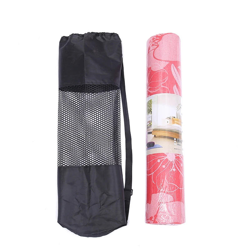 Description Picture 5 of itemYoga Mat Carrier Mesh Bag Nylon Yoga Mat Storage Bag Backpack Waterproof Fitness Center Black (Yoga Mat Not Including)