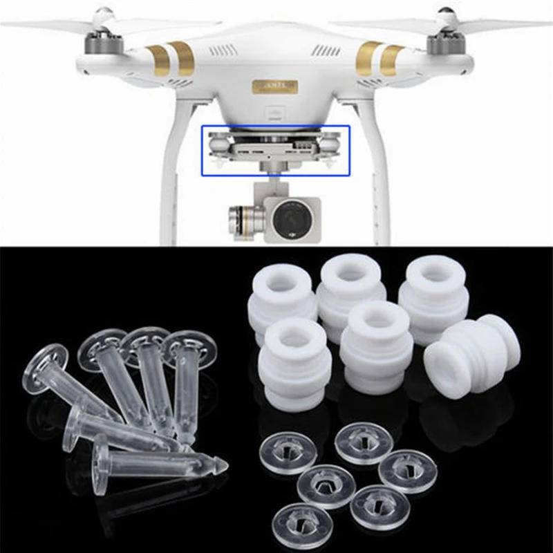 Description Picture 3 of itemFor DJI Phantom 3A P S SE 4K Drone Gimbal Camera Mount Holder Anti Fall Off Anti Drop Pins Rubber Damper Damping Balls Accessory