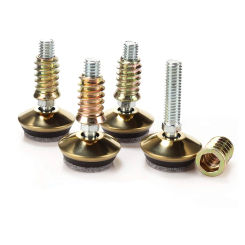 4Pcs Swivel Furniture Levelers - Adjustable Leveling Legs Glide for Tables Chairs Cabinets - M8/M10 Fully Threaded