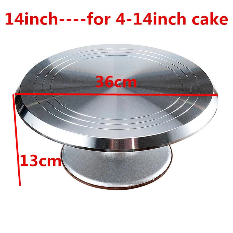 Description Picture 4 of itemcake stand Baking tool 10 12 14 inch mounted cream cake table Turntable Rotating table stand base turn around Decorating table