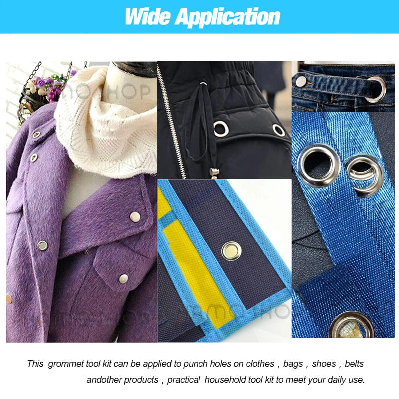 Description Picture 5 of item200pcs 5mm Hole Metal Eyelets Grommets with Washer Set Tool Punch Diy Leathercraft Accessories Shoes Belt Cap Bag Tags Clothes