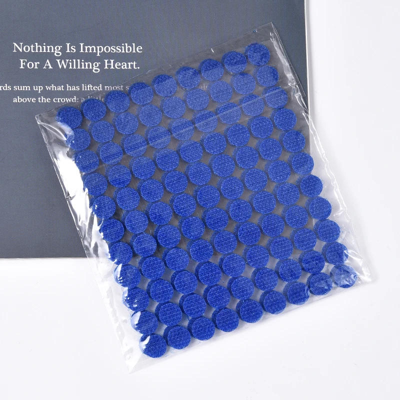 Description Picture 3 of item10mm 15mm Multicolor Adhesive Fastener Tape Dots Sticky Hook Magic Tape Double Sided Round Strong Self-Adhesive