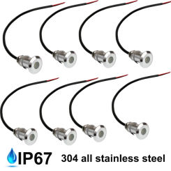 4/10 Lights LED Deck Light 12V Underground Lamp Garden Stair Pathway Landscape Lighting Waterproof IP67 Spotlight with