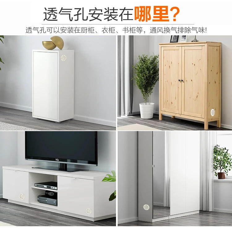 Description Picture 2 of item10pcs Wardrobe Cabinet Mesh Hole Black Air Vent Louver Ventilation Cover Stainless Steel Black  Cupboard air vent pest control