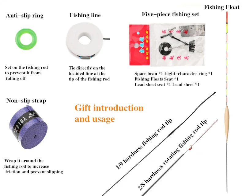 Description Picture 2 of itemSuper Light Hard Carbon Fiber Hand Fishing Pole Two Kinds of Hardness(1/9 and 2/8) Are Available Telescopic Fishing Rod 2.7M-10M