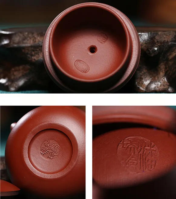 Description Picture 5 of item90ml Yixing Purple Clay Teapots Authentic Dahongpao Xishi Tea Pot Ball Hole Filter Kettle Handmade Boutique Zisha Tea Set