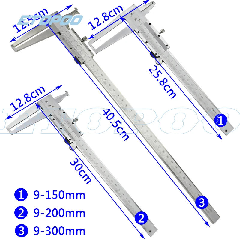 Description Picture 2 of iteminside groove Vernier Caliper 9-150/200/300mm 0.02 Micrometer Steel Inner Calipers 2 Claw Metric/Inch Measuring Instrument