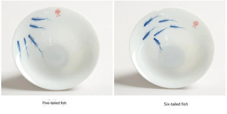 Description Picture 6 of itemTeacup Ceramic Kung Fu Teacup Hand-Painted Ceramic Whiteware Tea Set Nostalgic Antique Type Cup MasterCup Single Retro Style Cup