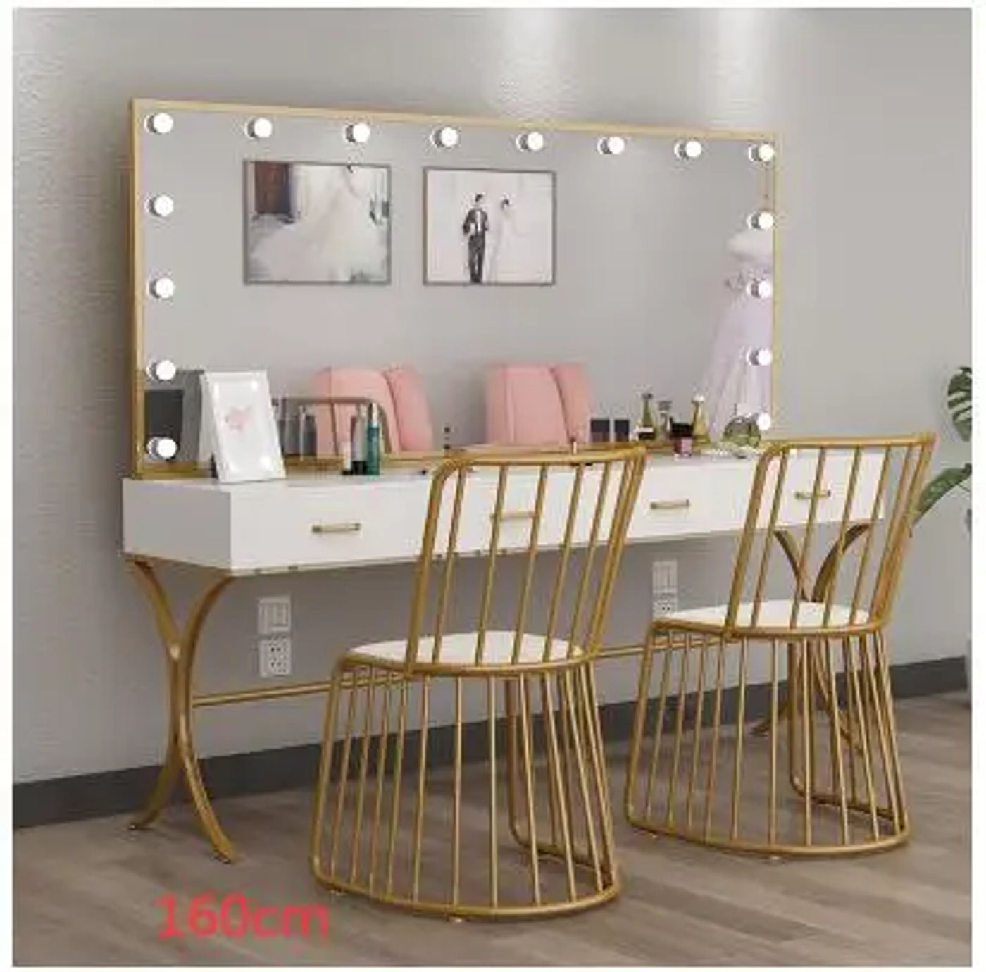 Description Picture 6 of itemPhoto studio makeup desk with lights professional wedding dress shop makeup desk led light bulb makeup dresser beauty salon dedi