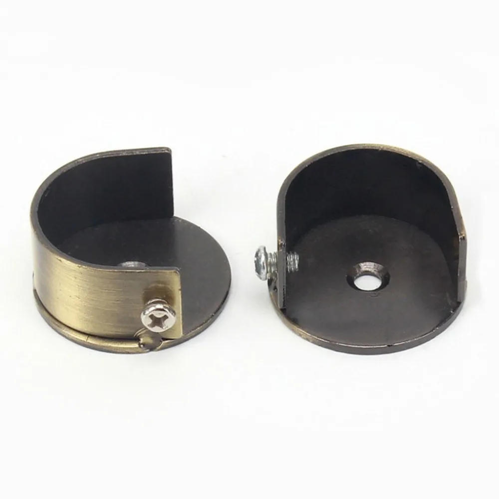 Description Picture 5 of item2PCS 28mm Curtain Rod Bracket Holder Recessed Wndow Curtain Pole Bracket Window Treatment Hardware Metal Wardrobe Rod Holders