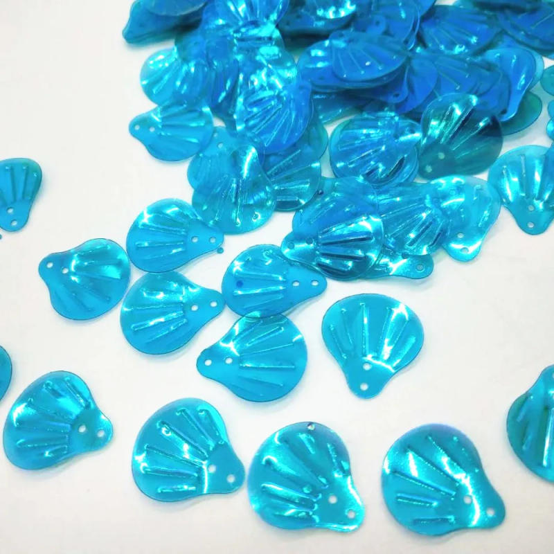 Description Picture 4 of item400pcs 18mm Large Shell Sequins Loose Flake for Crafts Sewing DIY Patch Accessories Transparent Blue AB