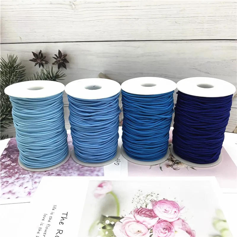 Description Picture 6 of item50m/lot 2mm Colorful High-Quality Round Elastic Band Round Elastic Rope Rubber Band Elastic Line DIY Sewing Accessories