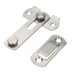 Mayitr 1set Guard Latch Bolt and 4 Screws Sliding Door Lock Handle Stainless Steel Door Latch Home Safety Chain Door Accessories