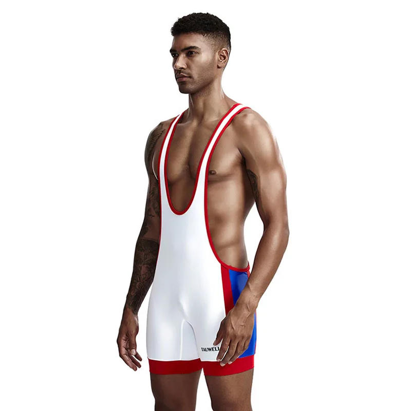 Description Picture 4 of itemMen Undershirts Leotard Sports Wrestling Singlet Body Shaper Corset Bodysuits Underwear Bodybuilding Jumpsuits Shorts Underwear