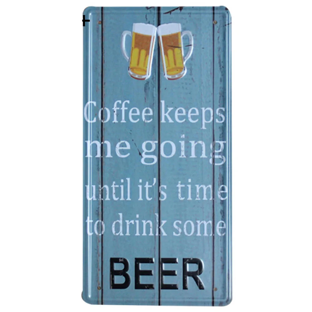 Description Picture 6 of itemWelcome Beer Zone Cold Beer Signs Front Door Bar Pub Cafe Wall Decor Retro Metal Tin Sign Crafts Decor Car Plate License Plaques