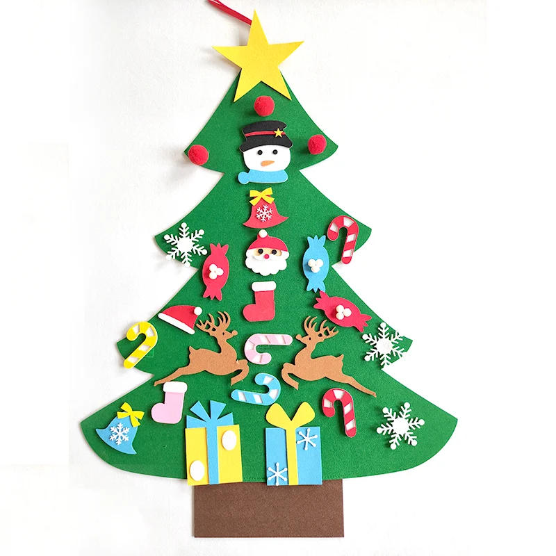 Description Picture 5 of itemDIY Felt Christmas Tree Christmas Decoration for Home Navidad 2022 New Year Christmas Ornaments Santa Claus Xmas Kids Gifts