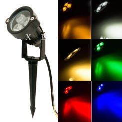 LED Landscape Lighting 3W 9W Outdoor Flood lights Spike Spotlight DC12V 110V 220V Garden lamp IP65 RGB LED Lawn light