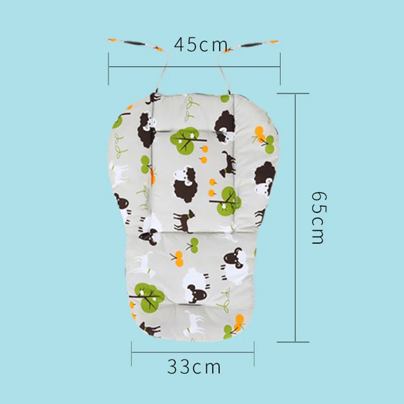 Description Picture 4 of itemBaby Kids Highchair Cushion Pad Mat Booster Seats Cushion Pad Mat Feeding Chair Cushi on Pad Stroller Cushion Mat Cotton Fabric
