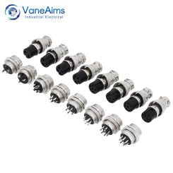 Connector GX16 small metal aviation socket 2/3/4/5/6/7pin electric cable terminal fixed type and butt mobile type Female&male