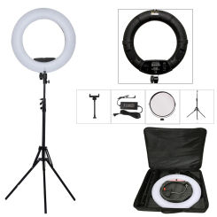 Yidoblo Black FD-480II LED Light Ring Kit Bi-color 96w Selfie Light Video Ring Light Lamp with Light Stand Bag Led Makeup Right